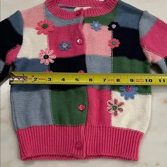 NWT Hartstrings Multicolor Floral Patchwork Cardigan Sweater 2T - Picture 7 of 8